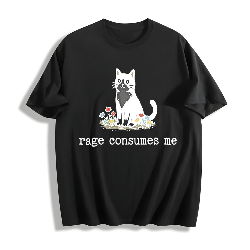 Funny Cat Meme Cotton T-Shirt product image 1