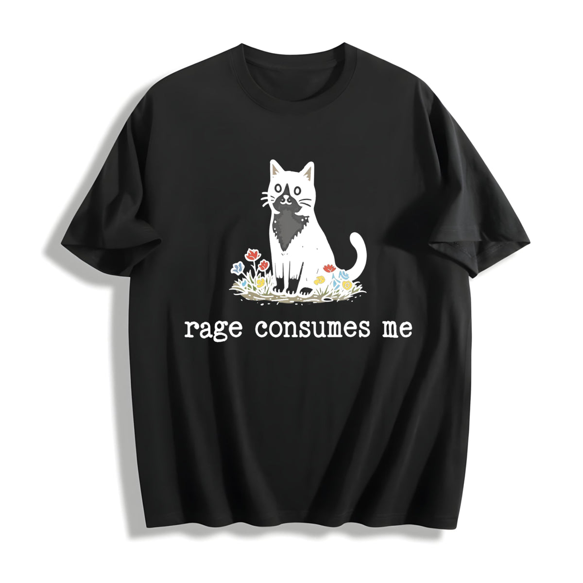 Funny Cat Meme Cotton T-Shirt product image 1