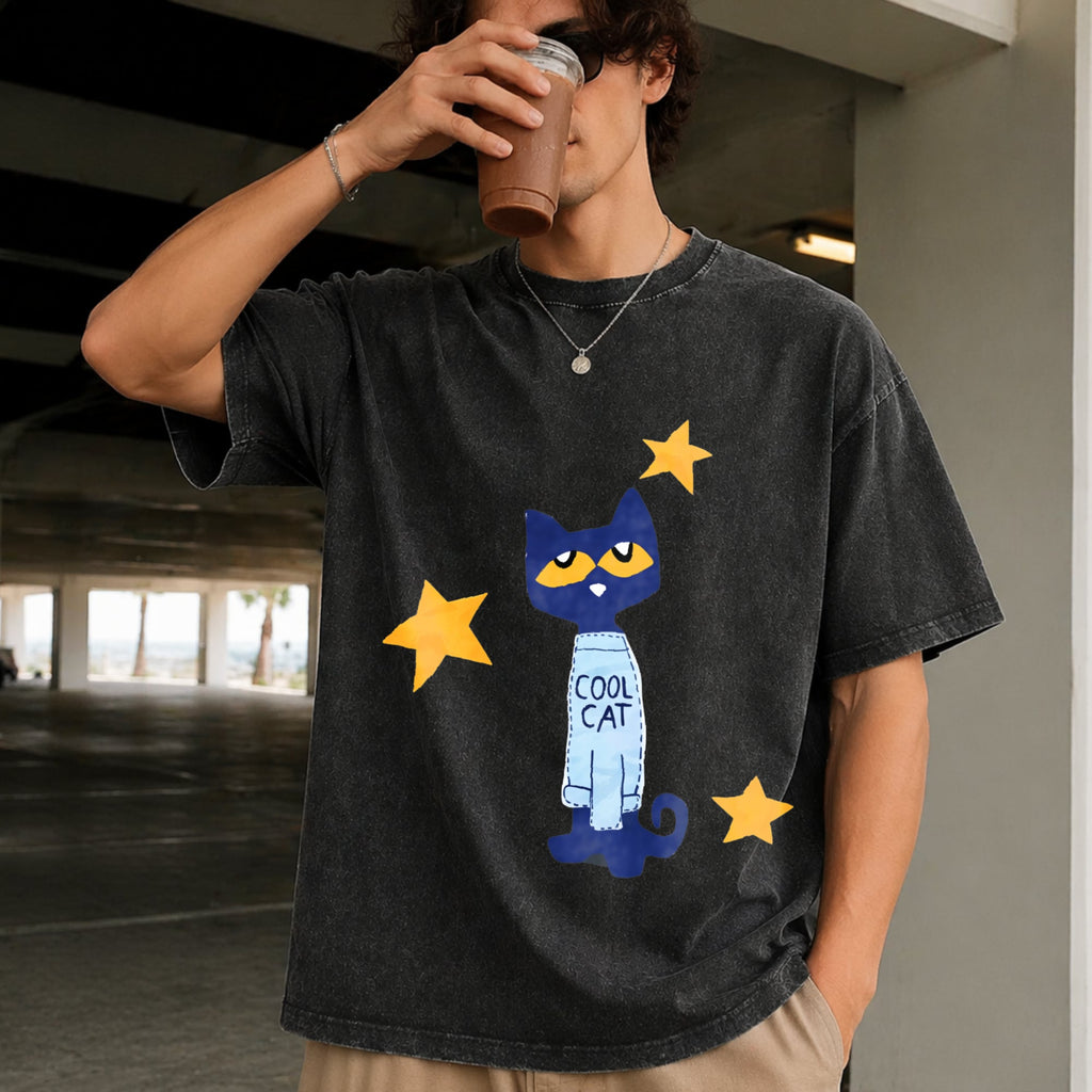 Statement : Black With Text Vintage Washed T-Shirt product image 2