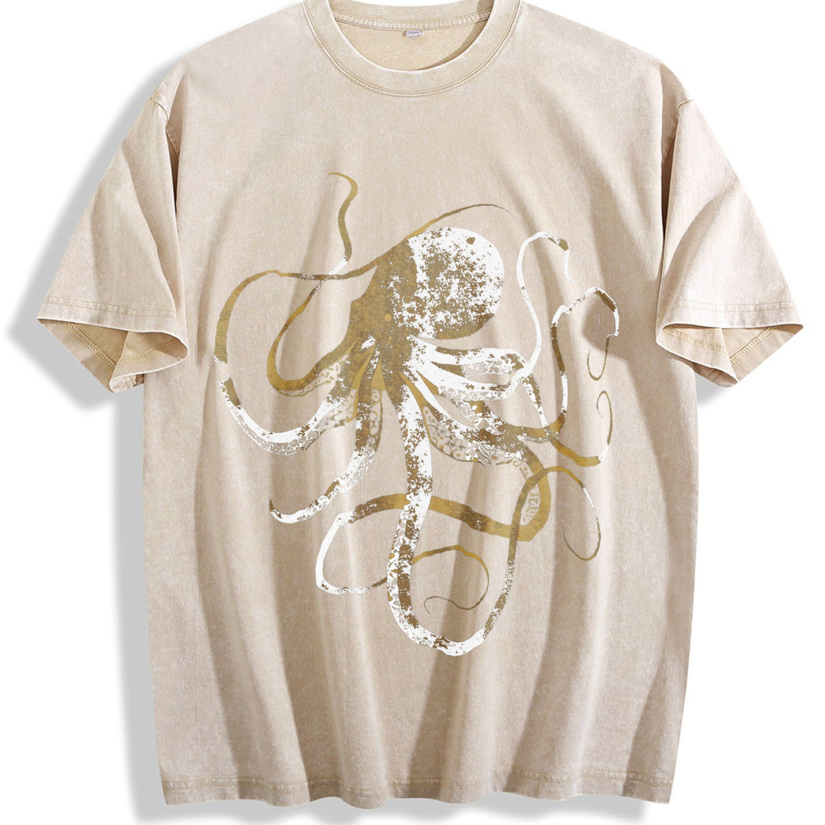 Distressed Octopus Vintage Washed T-Shirt product image 1
