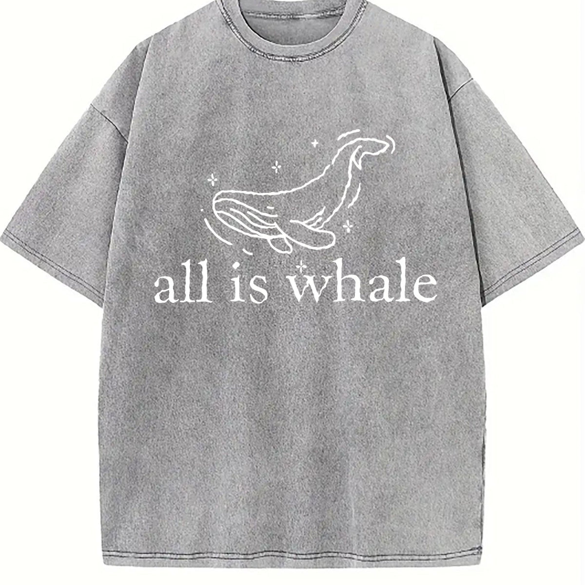 All Are Whale Problems Vintage Washed T-Shirt product image 4