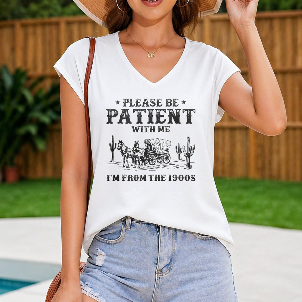 Please Be Patient With Me Women's V-Neck Tank Top