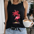 Pink Flamingo Palm Tree Women's Tank Top