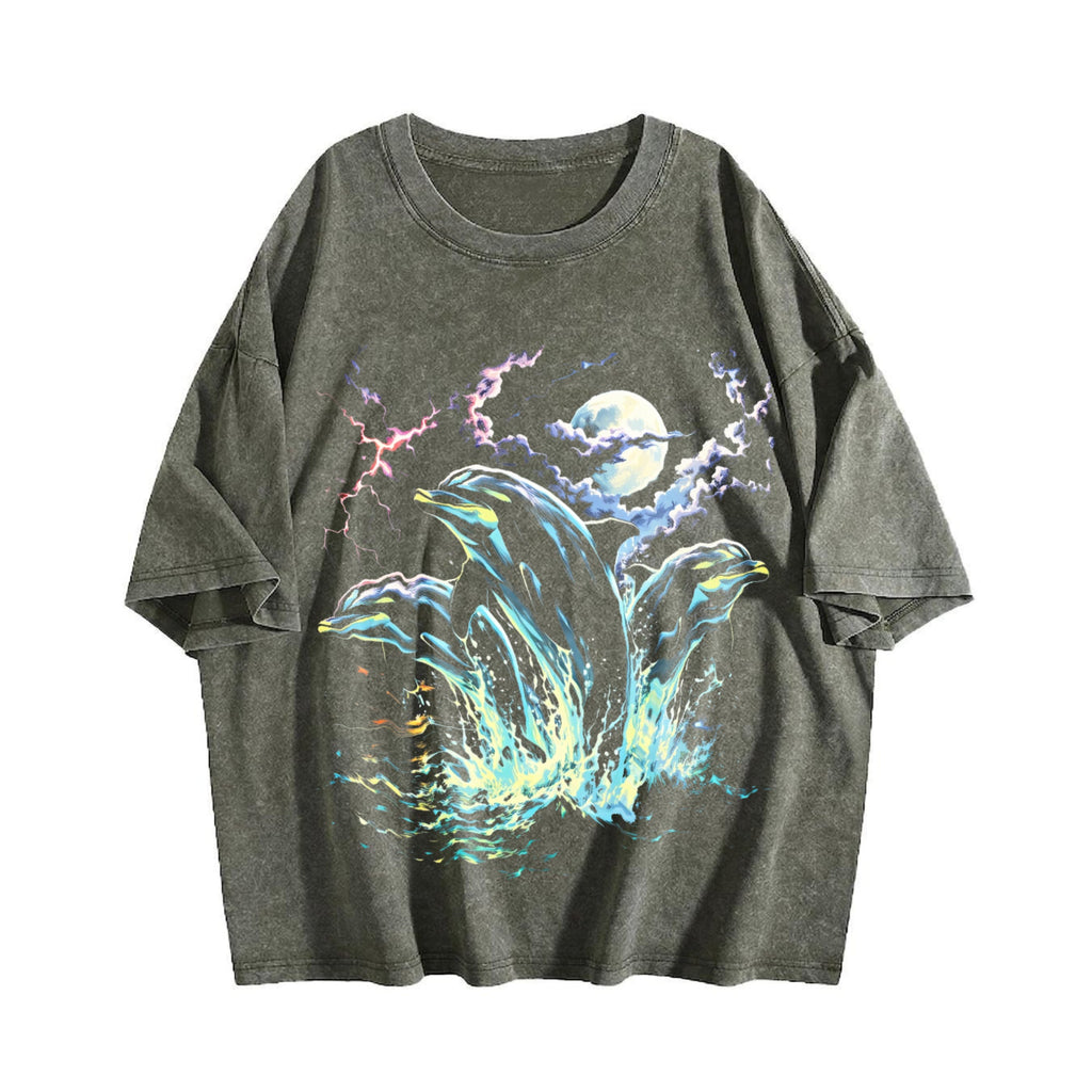 Dolphin Midnight 90s Vintage Washed T-Shirt product image 4