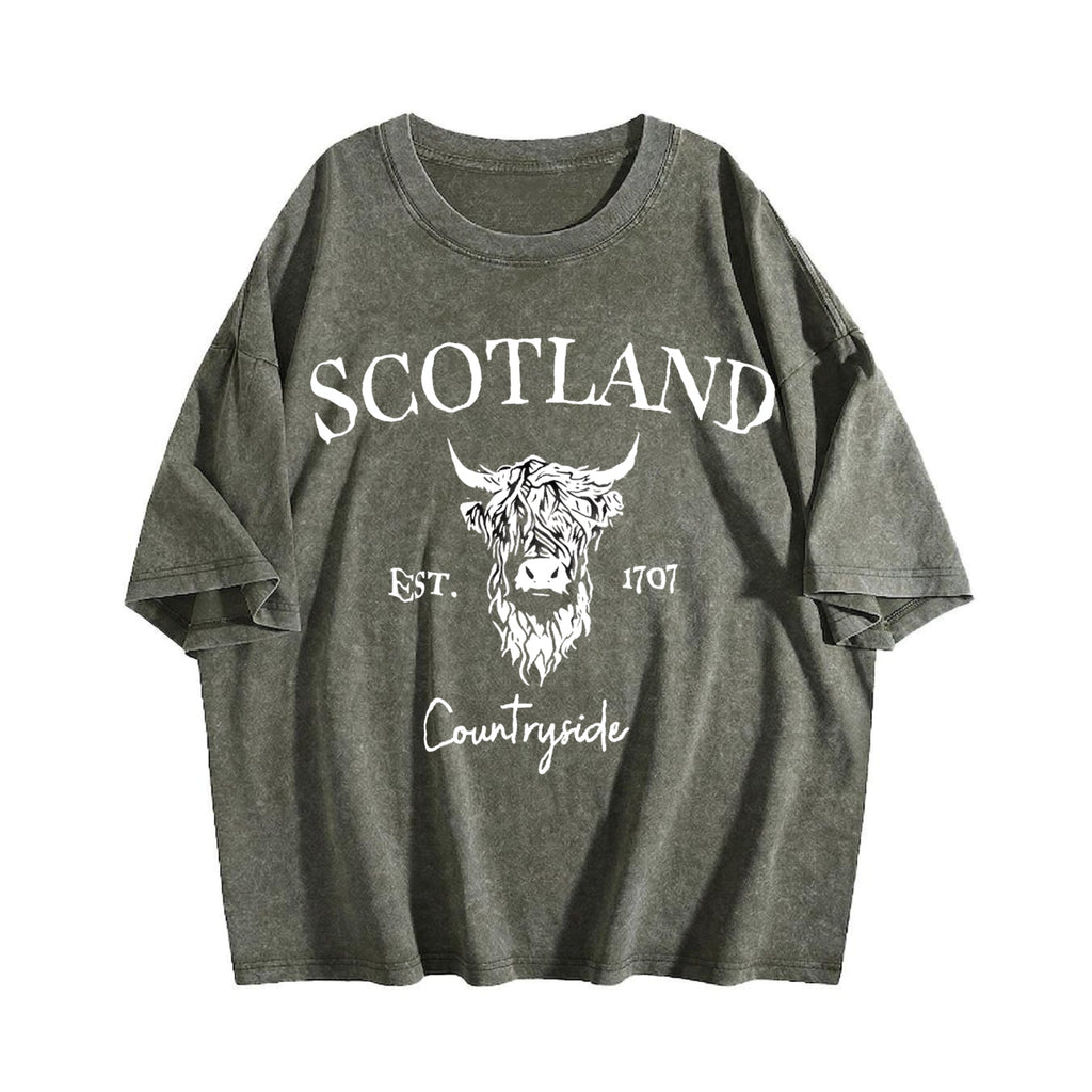 Scotland Buffalo Vintage Washed T-Shirt product image 4