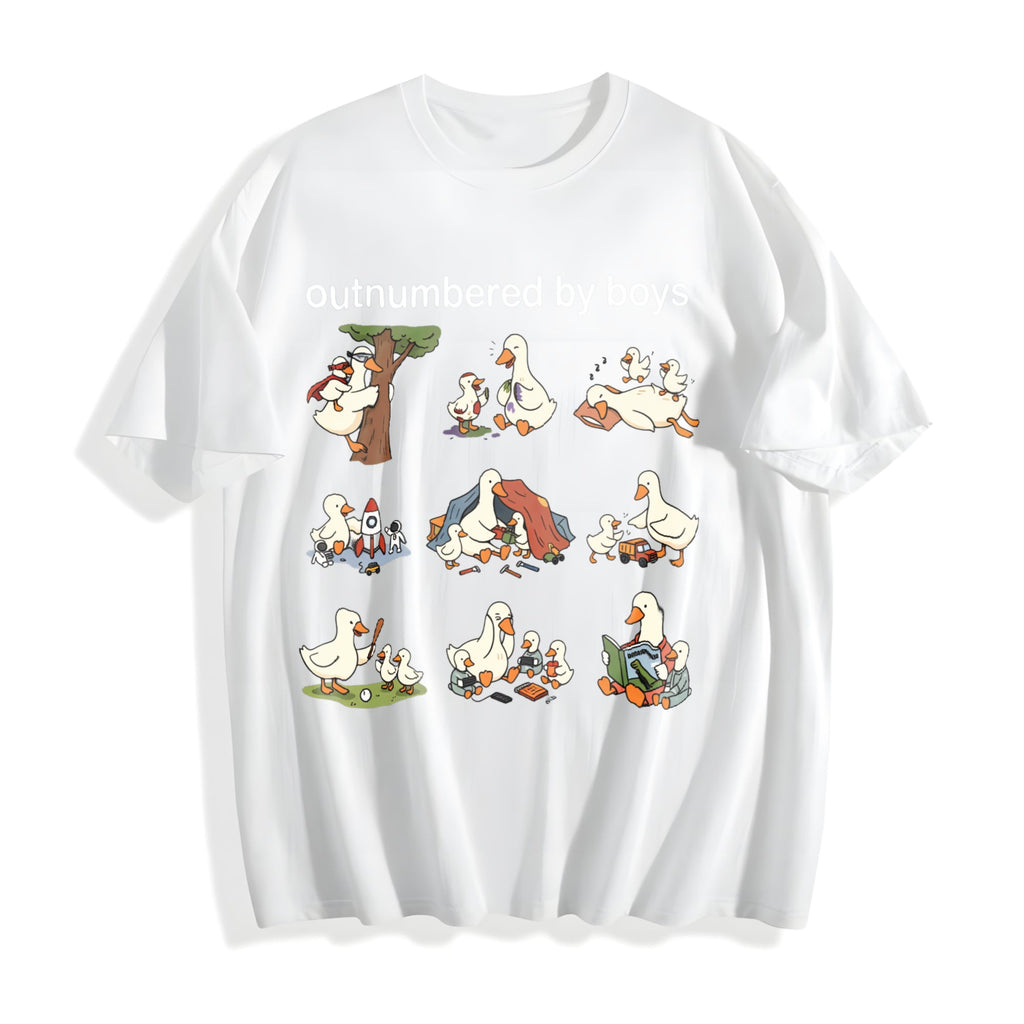 Outnumbered By Boys Goose Cotton T-Shirt product image 2