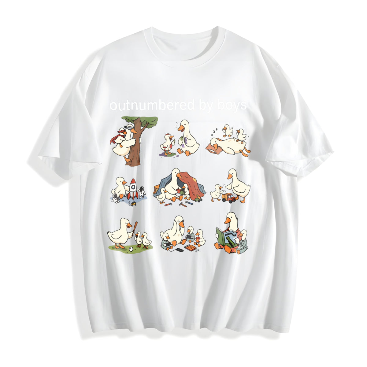 Outnumbered By Boys Goose Cotton T-Shirt product image 2