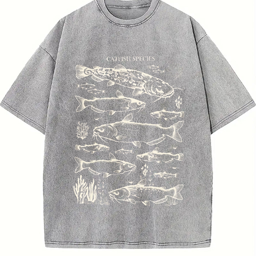 Catfish Species 90s Vintage Washed T-Shirt product image 5