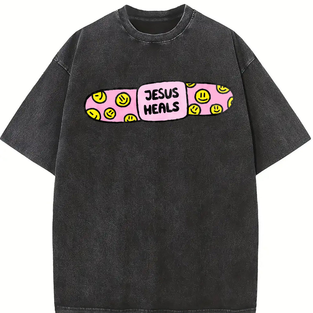 Jesus Heals Vintage Washed T-Shirt product image 2