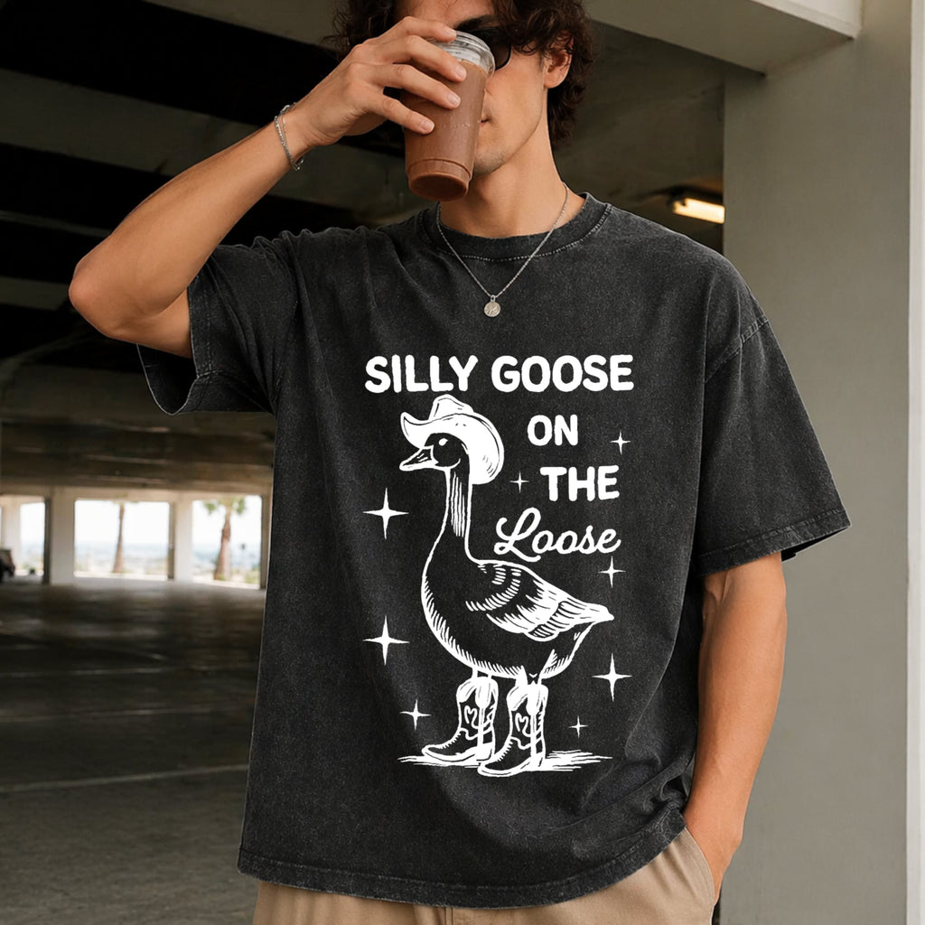 Silly Goose On Vintage Washed T-Shirt product image 2