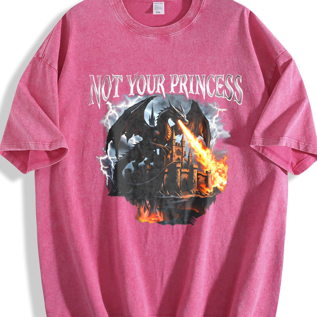 Not Your Princess Dragon 90s Vintage Washed T-Shirt product image 7
