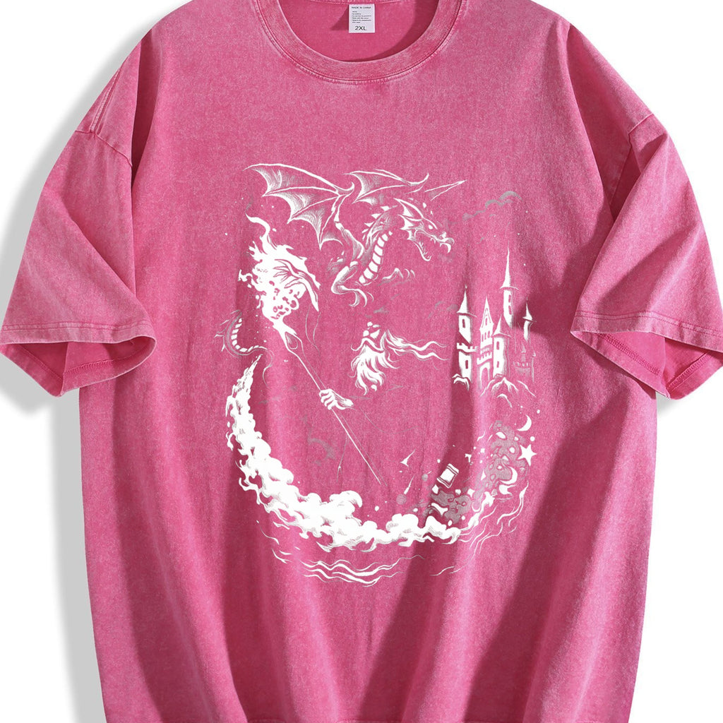 Wizard Dragon Gothic Fantasy Castle Sorcerer Magic Vintage product image 7