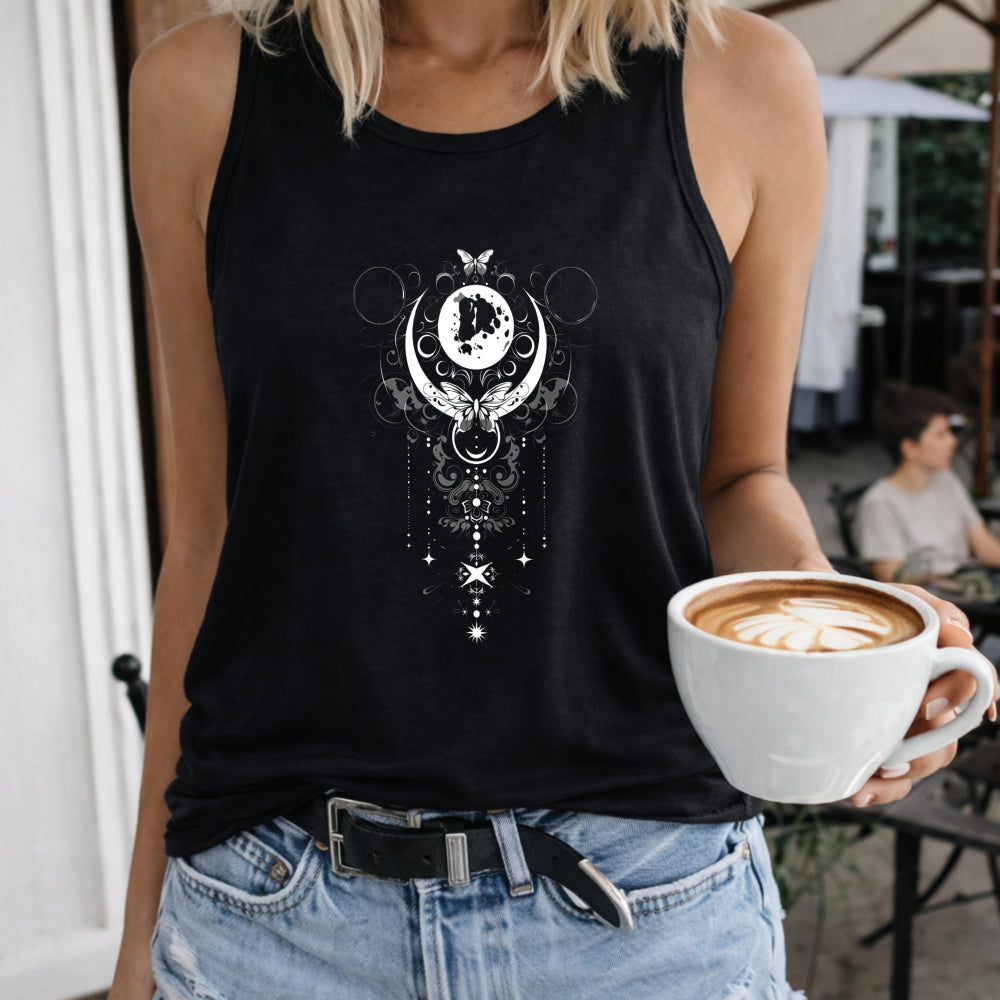 Celestial Moon Ornament Women's Tank Top