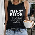 I'm Not Rude Bold Letter For - & Summer Women's Tank Top