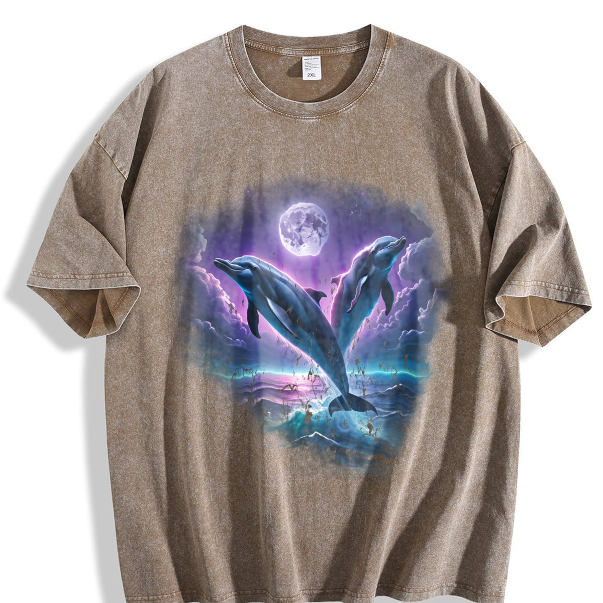 Two Dolfins Moon Vintage Washed T-Shirt product image 3