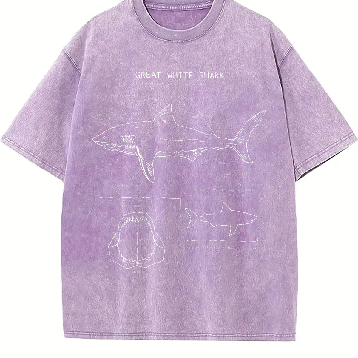 Great White Shark Vintage Washed T-Shirt product image 6