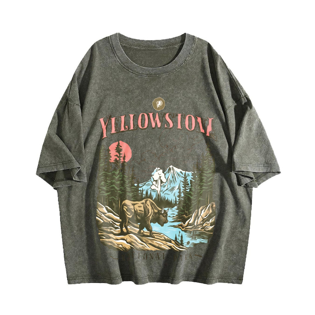 Yellowstone National Park Vintage Washed T-Shirt product image 4