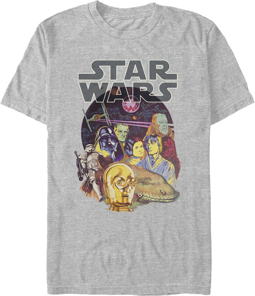 A New Hope Cast Collage Star Wars T-Shirt product image 1