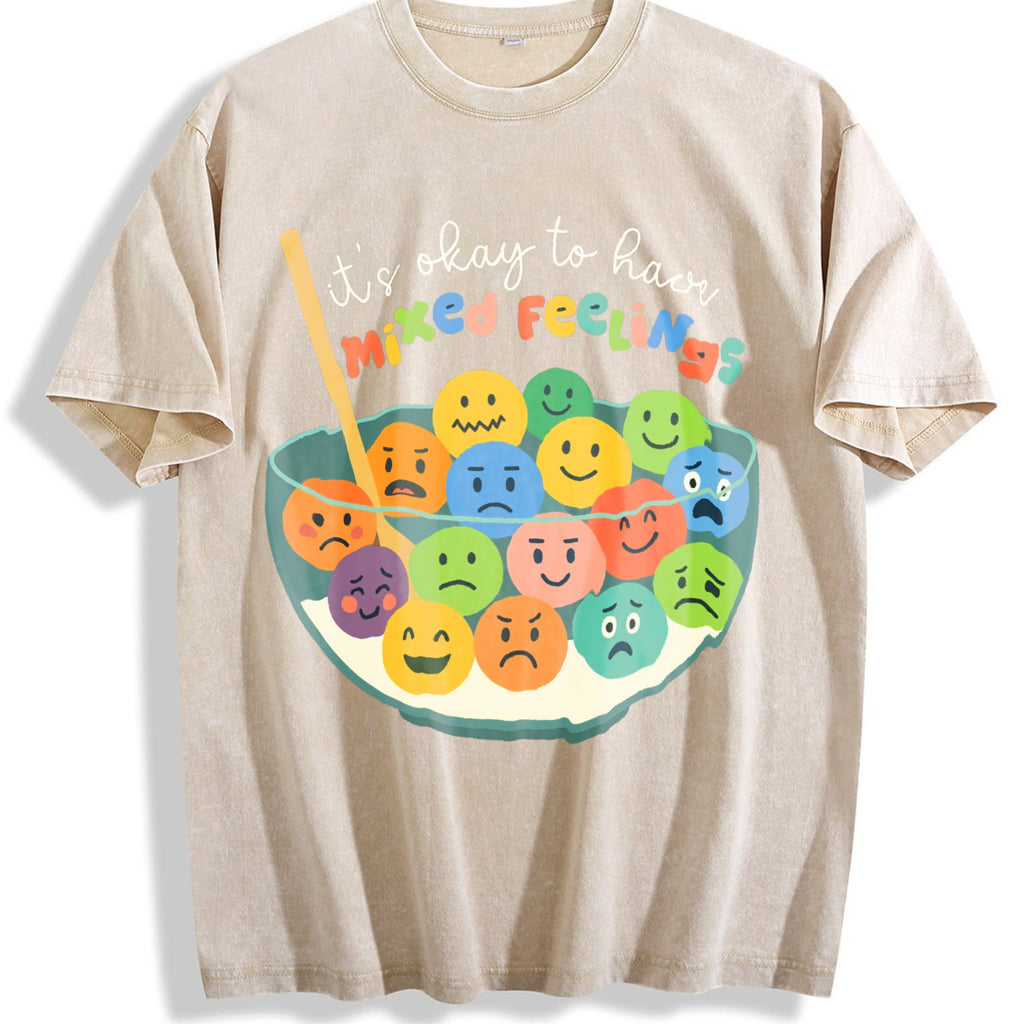 Its Okay To Have Mixed Feelings Vintage Washed T-Shirt product image 1
