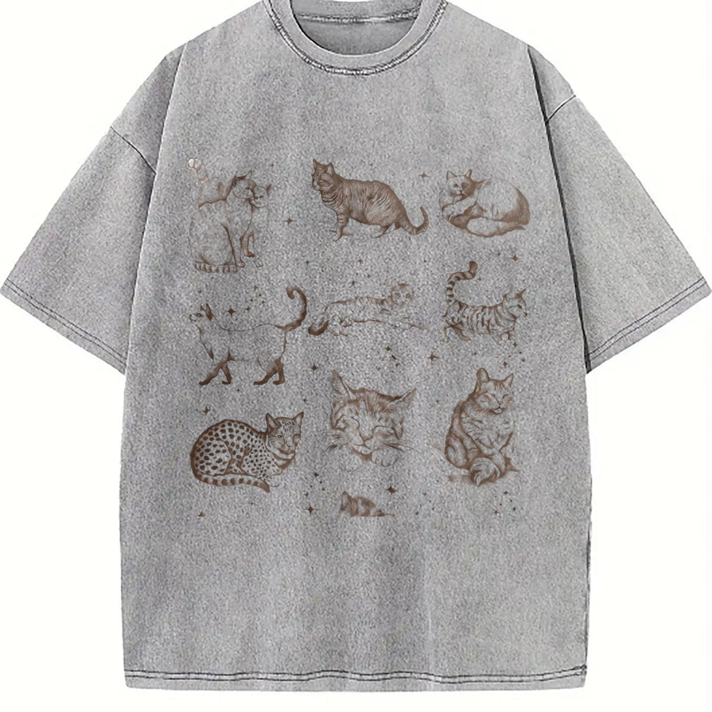 Cats 90s Vintage Washed T-Shirt product image 5