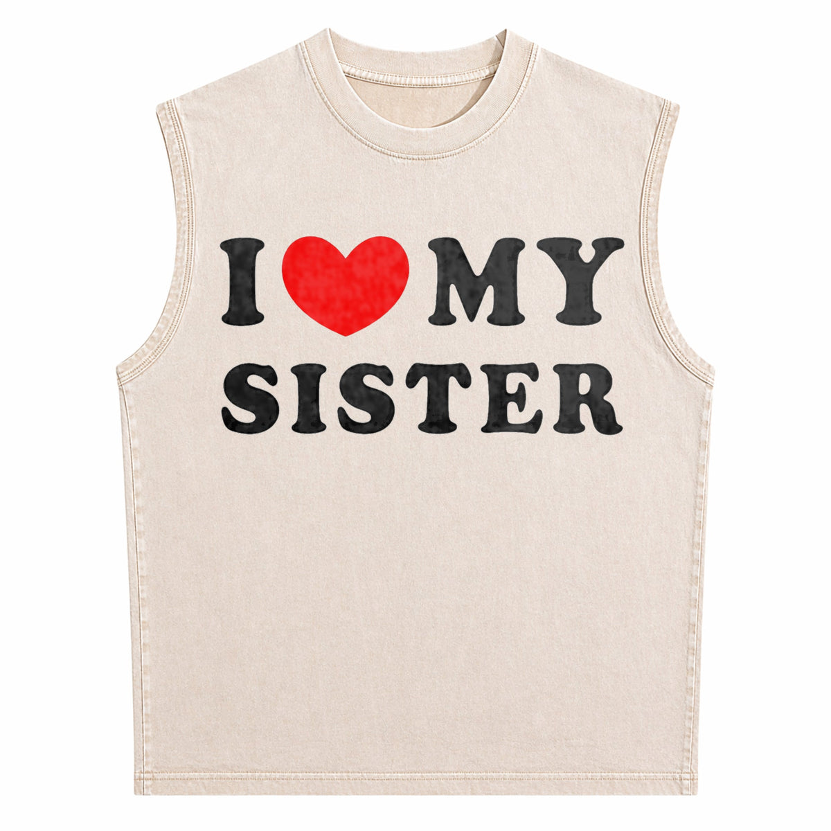 Bold I Love My Sister For Strong Sibling Bonds Men's Washed Tank Top