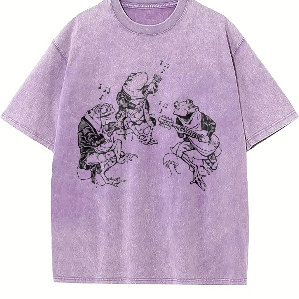 Frog Musicians 90s Vintage Washed T-Shirt product image 6