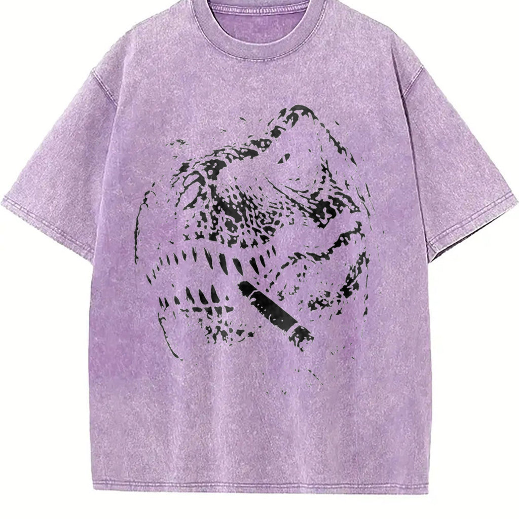T Rex Smoke Y2K 90s Vintage Washed T-Shirt product image 6