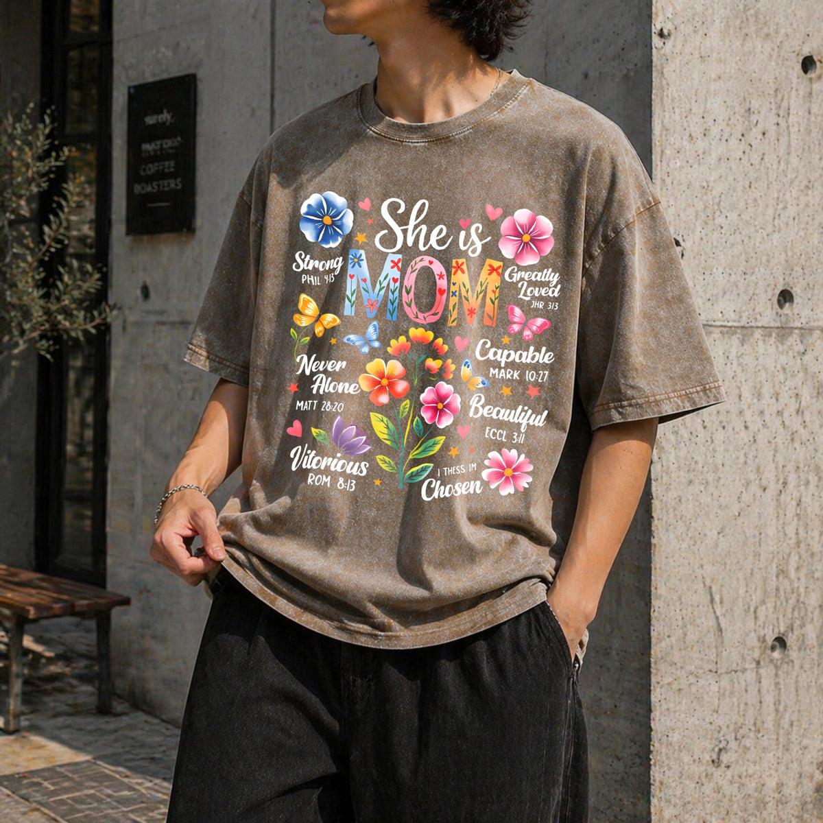 She Is Mom Bible Verses Christian Boho Floral Mother's product image 3