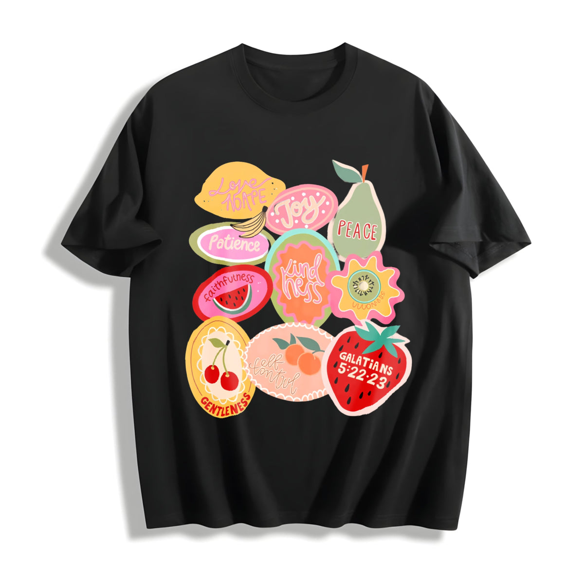 Fruit And Berry With Christmas Text: A Holiday Cotton product image 1