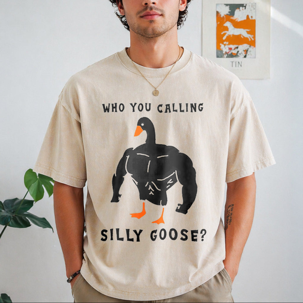 Silly Goose Funny Gym Meme Vintage Washed T-Shirt product image 1