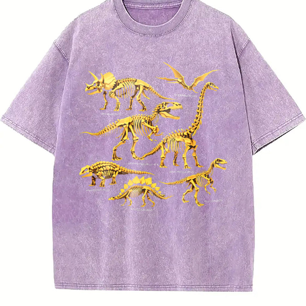 Dinosaur Skeleton 90s Vintage Washed T-Shirt product image 6