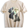 Wolves Howling To Moon 90s Vintage Washed T-Shirt product image 1