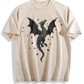 Summer A Scale-patterned Black Dragon Vintage Washed T-Shirt product image 1