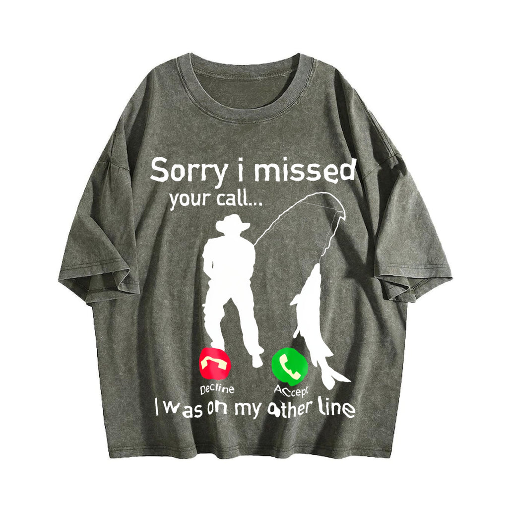 Fishing Phone Call With Line - Funny Fish Vintage Washed product image 4