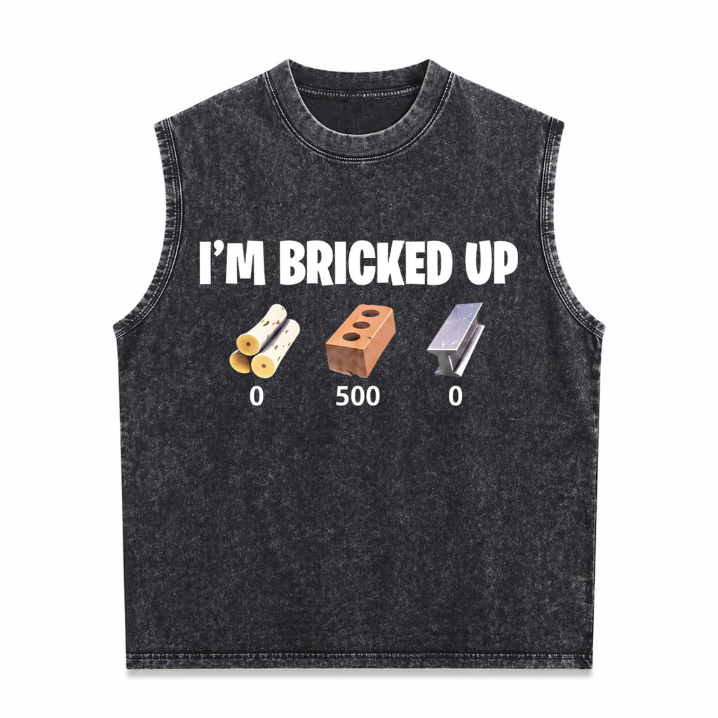 I'm Bricked Up Meme Men's Washed Tank Top