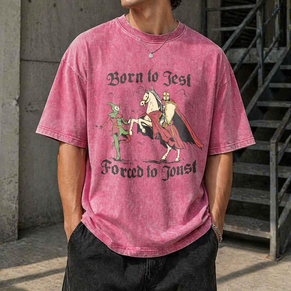 Born To Jest Forced To Joust Vintage Washed T-Shirt product image 7