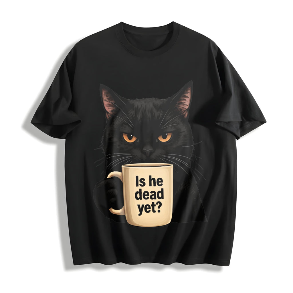 Is He Dead Yet Black Cat Dark Humor Liberal Democrat product image 1