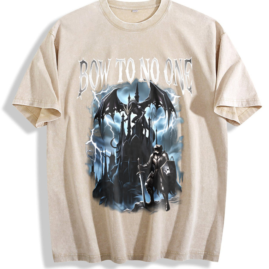 Bow To No One Medieval 90s Vintage Washed T-Shirt product image 1