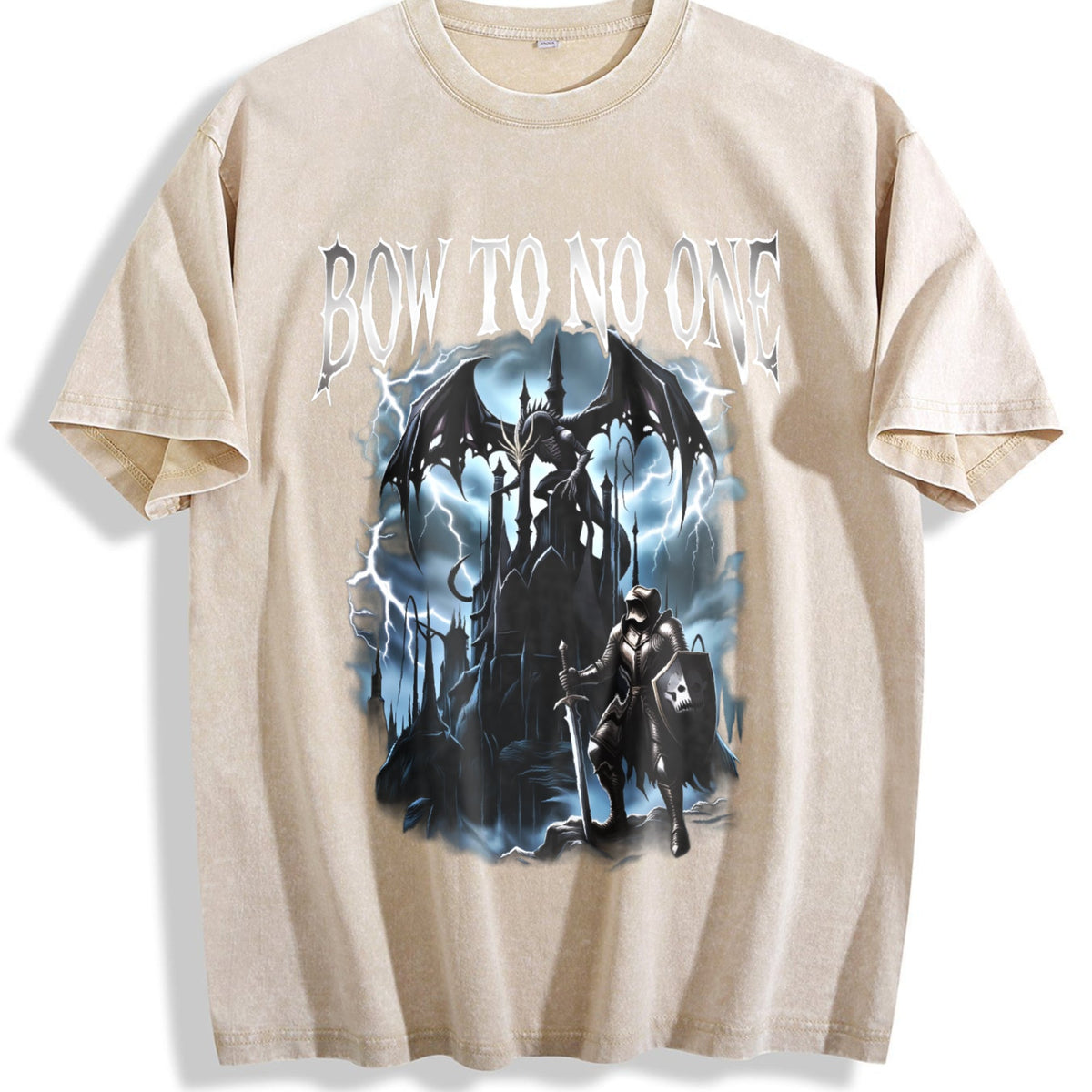 Bow To No One Medieval 90s Vintage Washed T-Shirt product image 1