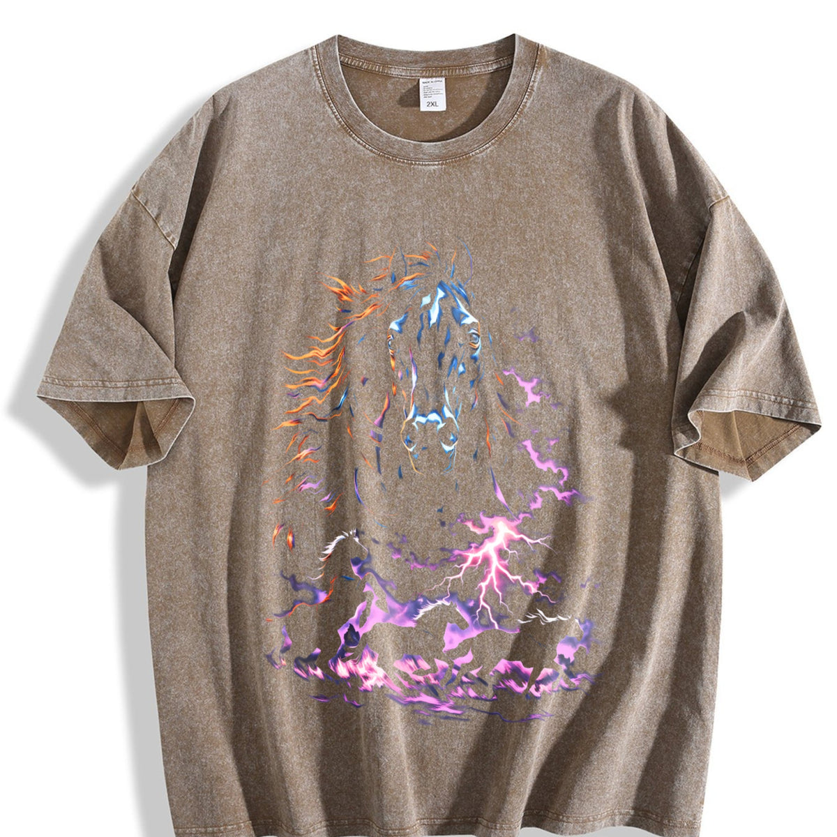 Lightning Horse 90s Vintage Washed T-Shirt product image 3