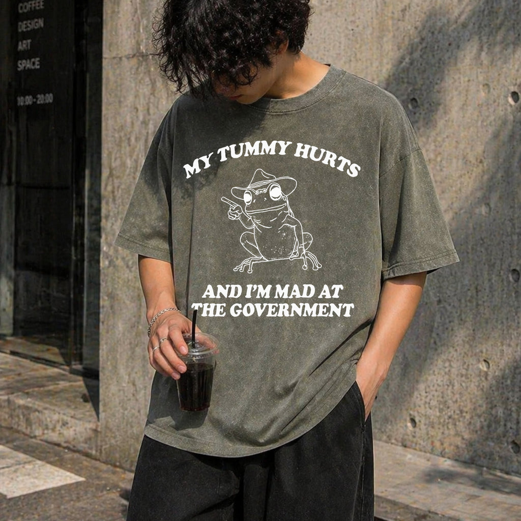My Tummy Hurts And I'm Mad At The Government Frog Vintage product image 4