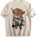 Scottish Highland Cow Plaid - Cozy Cattle Vintage Washed product image 1