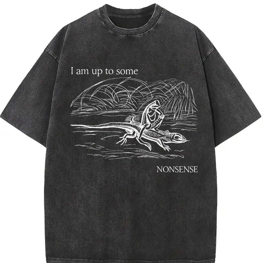 I Am Up To Some Nonsense Frog Vintage Washed T-Shirt product image 2