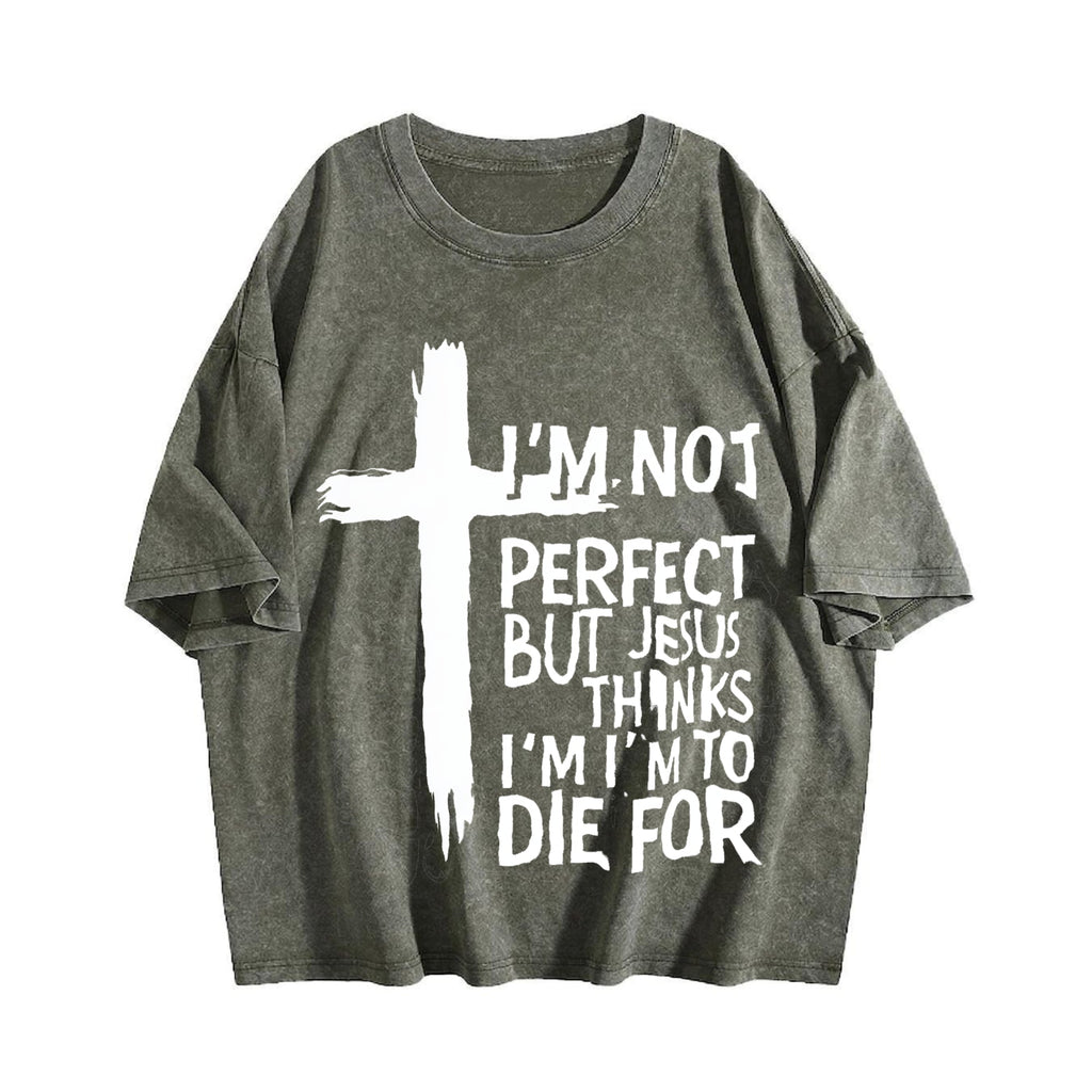 100 Easter Cross & Letter Vintage Washed T-Shirt product image 4