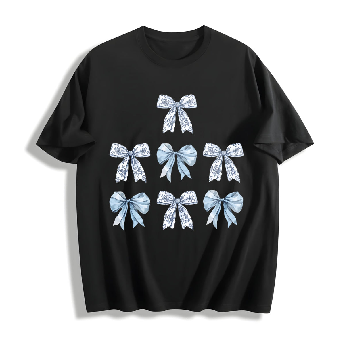 Toile Bow Blue Coquette Cute Ribbon Girly Girl Aesthetic product image 1