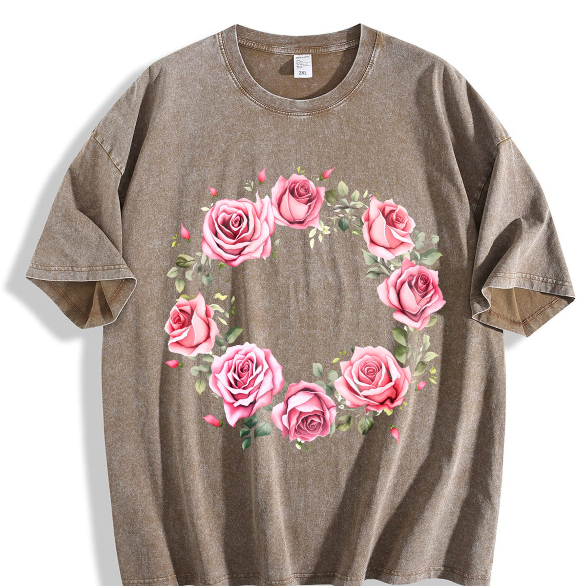 Rose Floral Vintage Washed T-Shirt product image 3
