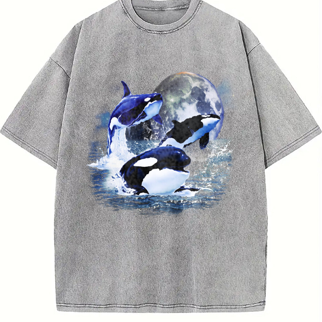 Three Orcas 90s Vintage Washed T-Shirt product image 5