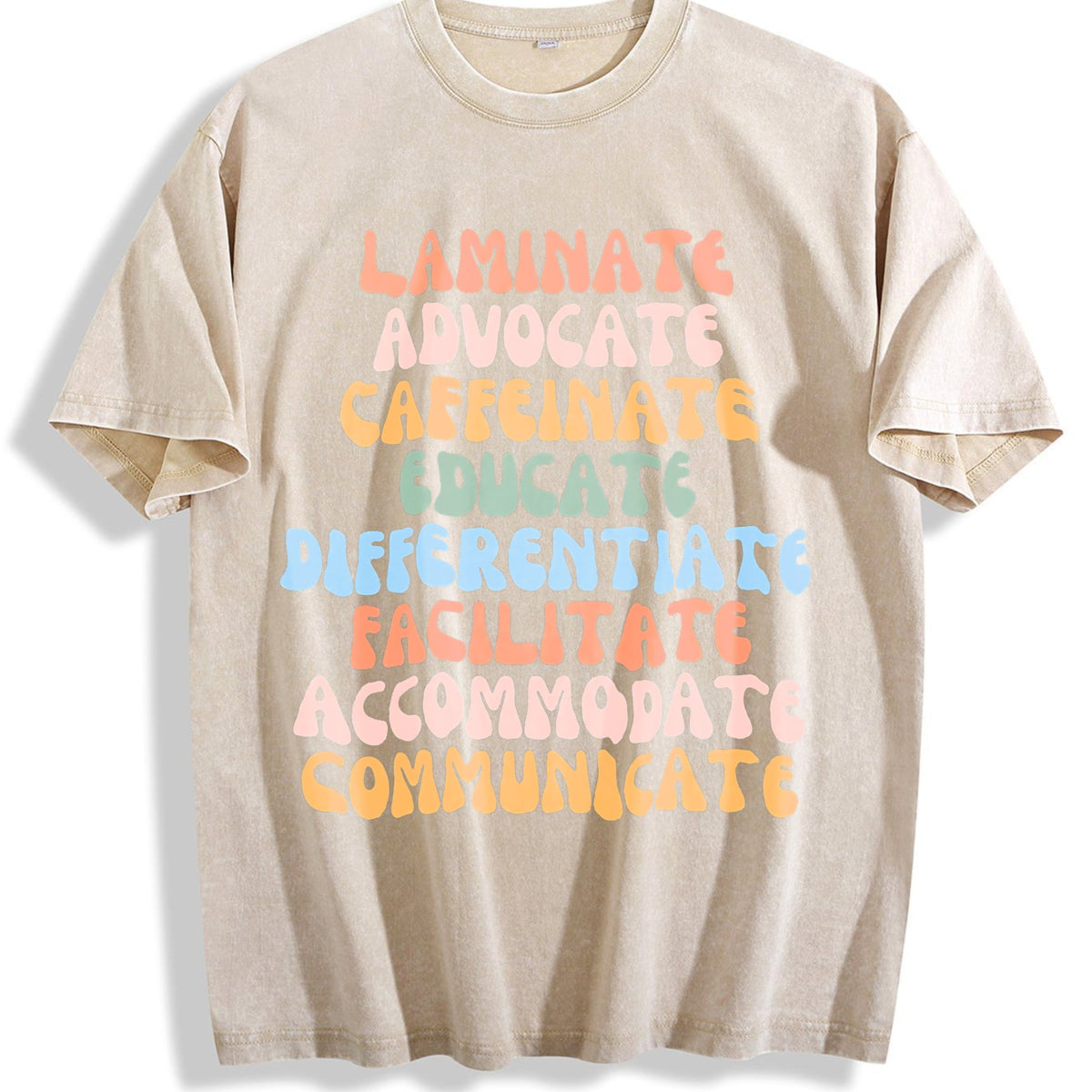 Teacher Advocate Educate Communicate Vintage Washed T-Shirt product image 1