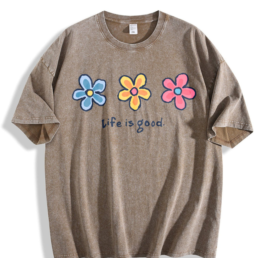 Daisy For Baggy Hip Hop Mother's Day Vintage Washed T-Shirt product image 3