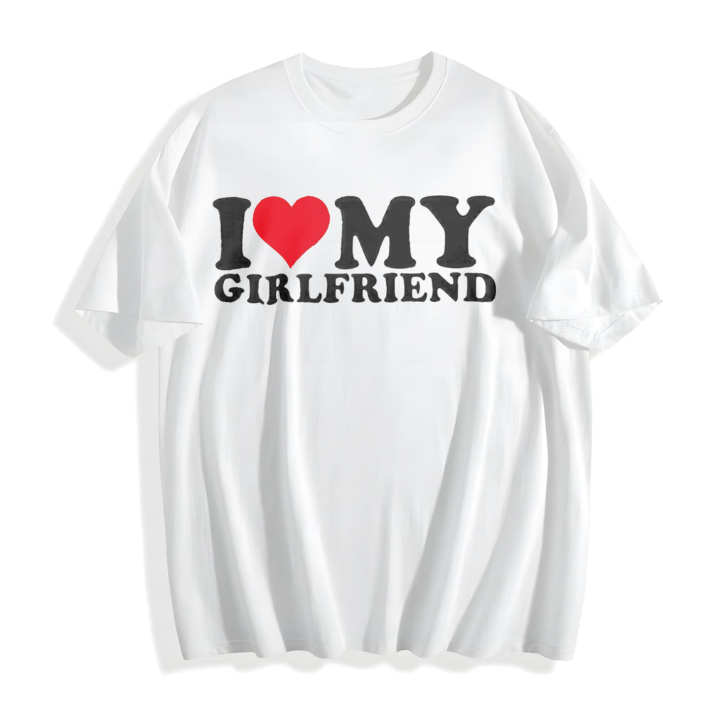 I Love My Gf I Heart My Gf And Exquisite Cotton T-Shirt product image 2